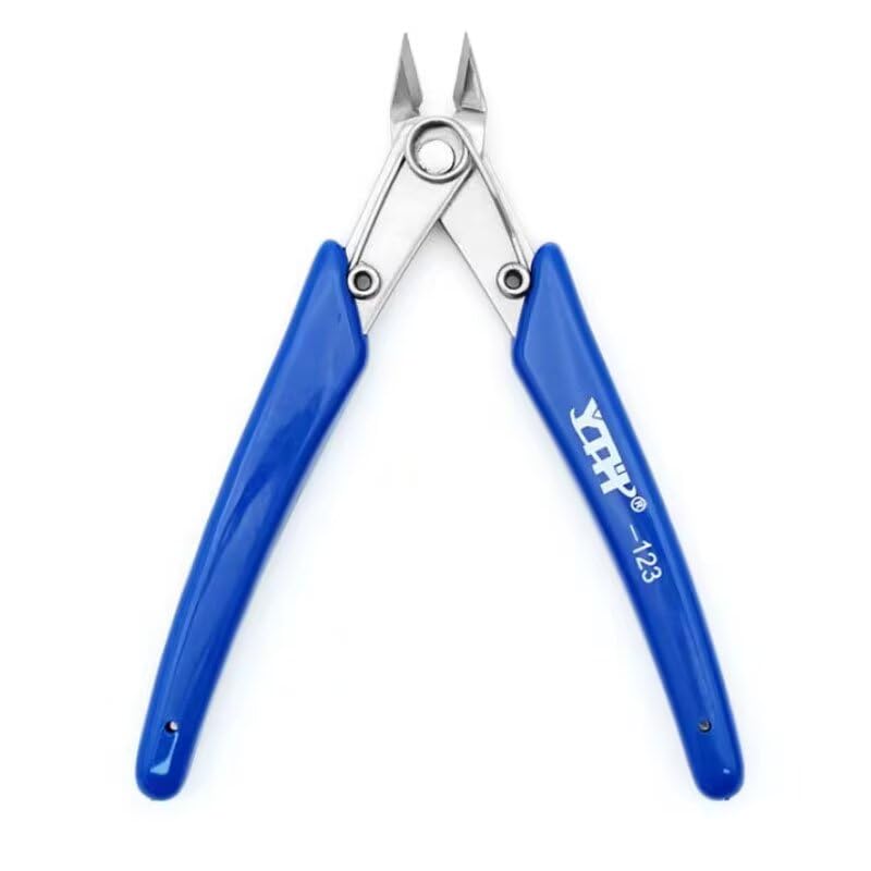 1Pcs YTH-123 Stainless Steel Industrial Grade Electronic Cutting Pliers with Non-Slip Handle Pointed Cutting Pliers