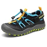 Mishansha Niños Sandalias Cerradas Trekking Verano Zapatos al Aire Libre Transpirable Negro Intenso 28 EU