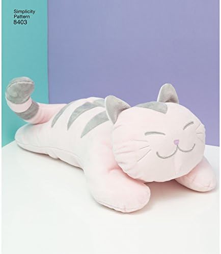 Simplicity Pattern 8403 Stuffed Kitties, Paper, White, 22 x 15 x 1 cm