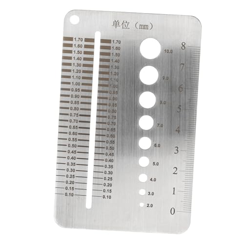 Drill Bit Gauge Tool Measure Tape Width Gauge Gaps Gauge Drill Hole Gauge Valve Thickness Gauge Drill Gauge Stainless Steel Silver CHILDWEET