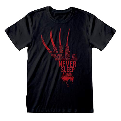 Popgear A Nightmare On ELM Street Guante de Freddy Krueger Camiseta para Hombre Negro L