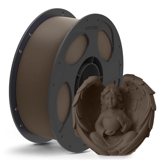 ANYCUBIC Matte PLA Filament 1.75mm, 3D Printing PLA Filament 1.75mm Dimensional Accuracy +/- 0.02mm, 1KG Reusable Spool (2.2 lbs), Dark Brown