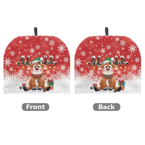 Image of Christmas Reindeer Tea Cosy Tea Pots Cover Breakfast Teapots Kitchen Tea Pots Dust Lid Insulated Cotton Warmer Tea Cozies Kettle Cover Drawstring Kettle Covers