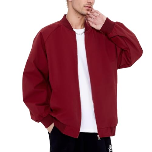 Mens Fashion Stylish Lightweight Jacket Zip Relaxed Fit Casual Jackets for Men