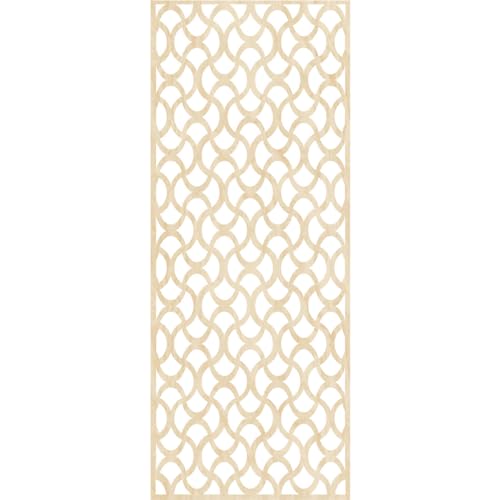 Image of Resort Decorative Pierced Fretwork Wood Wall Panels, 9 3 /8 inchW x 24 3 /8 inchH x 3 /8 inchT, Birch