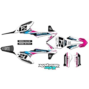 Kalair Gfx Graphics Kit For Ktm 50Sx Mini Sx50 (2019) Og-Crew Series Magenta 09 Mil - Dirt Pit Bike Motorcycle Stickers, Dirtbike Racing Automotive Decal Motocross Accessories No-Plastics 1 414 ob4qlil. sl500 . ss300