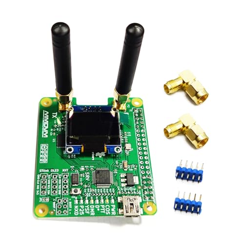 AURSINC MMDVM Duplex Hotspot Module Dual Hat V1.3 Support P25 DMR YSF NXDN DMR Slot 1 + Slot 2 for Raspberry pi with USB Port (with OLED)