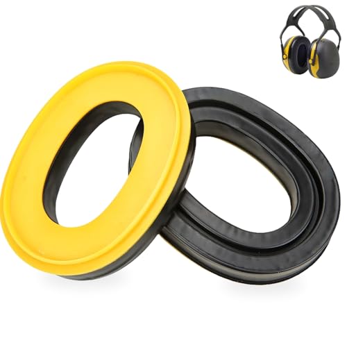 Image of Gel Earpads Replacement Fit for 3M Peltor X1A-X5A Headsets, PROHEAR 037 /033, ZOHAN EM042 / 033, Peltor Tactical 100 300 500, Peltor 7004 (Snap in Type-Yellow Bottom Shell)