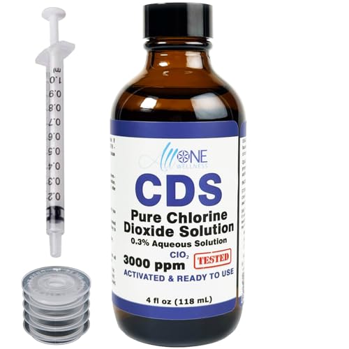 Chlorine Dioxide Solution Ultra Pure CDS 3000 PPM Glass 4 oz - Made in USA