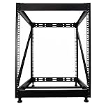 kenable Flat Packed 12U Open Data Cabinet Desktop/Floor Mount 19 inch Rack Frame 482mm Depth Powder Coated Steel for Network Equipment PDU Patch Panel