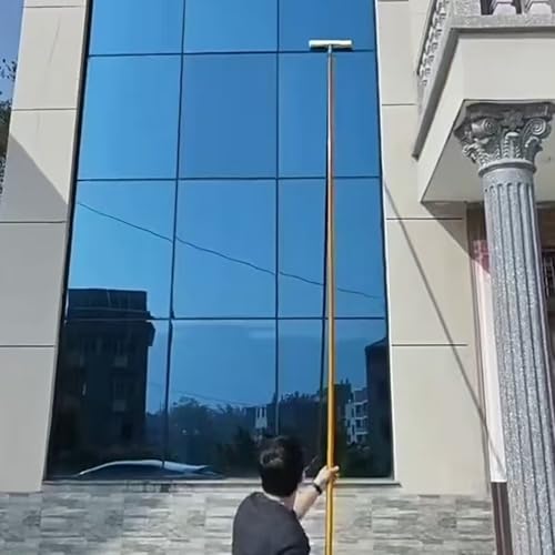 EXCLURA Rasqueta Limpiacristales Herramienta Modular para Lavado de Ventanas de Alcance Extra Largo, Pértiga Extensible de 3, 6 y 9 m, Equipo para Limpieza de Cristales de Edificios(5.9m/19.4ft)