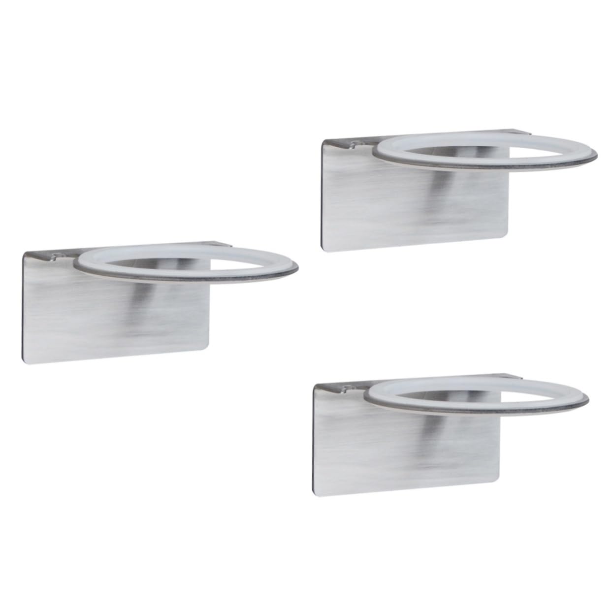 Cabilock 3 Piezas 304 Soporte para Secador De Pelo Gabinete De Almacenamiento del Fregadero Cepillos para Alisar El Cabello Montado En La Pared Bandeja De Almacenamiento Acero Inoxidable