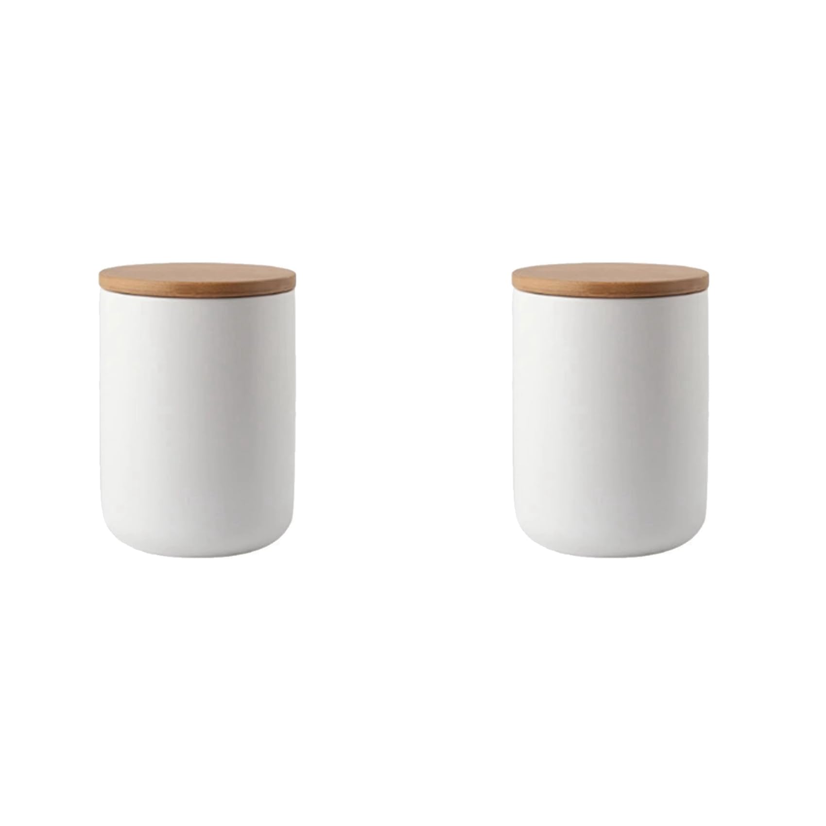 Hndhbfgrt 2X 800ml Ceramic Storage Jar Bamboo Lid Storage Bottles Grains Tea Leaf Coffee Beans Candy Food Jar Spices