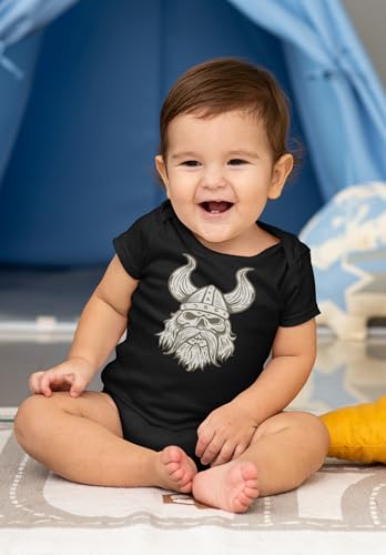 Pop Threads Viking Skull Helmet Infant Baby Boy Girl Bodysuit3