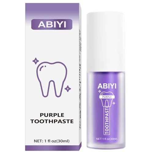 Purple Teeth Whitening Toothpaste, Whitening Zahnpasta, Zahnfleckenentfernung, Lila Zahnpasta für Zahnaufhellung,Eine Schonende Pflege Des Zahnfleisches (1, Original)