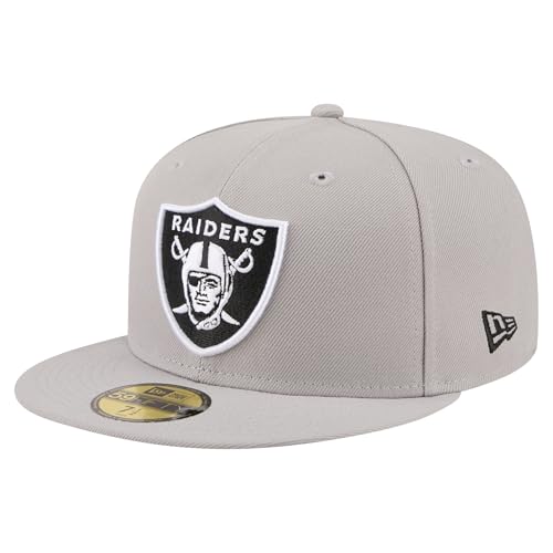 New Era Mens Gray Las Vegas Raiders 59FIFTY Fitted Hat