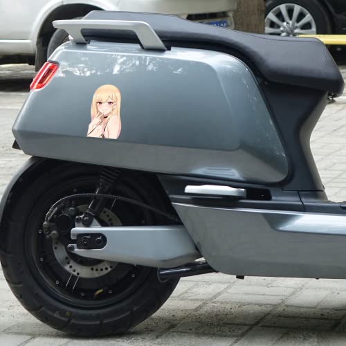 Omakemi (5.1'') For Sexy Kitagawa Marin Anime Peeker Car Stickers Caravan Campervan Windshield Refrigerator Decor Sunscreen #TOP2
