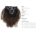 Anrosa Kinkys Curly Clip in Hair Extensions Human Hair 3C 4A Afro Kinky Curly Clip ins Natural Hair Real Remy Thick Human Hair Extensions for Black Women (14 inch, Ombre #1B/4)