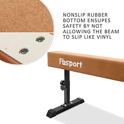 FBSPORT 8ft Adjustable Balance Beam High and Low Floor Beam Gymnastics