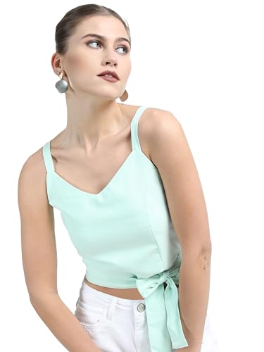 Image of Tokyo Talkies Women's Sleeveless Shoulder Strap Solid Tops| Stylish | Casual Wear