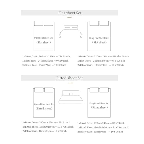 Housse couette King et drap housse pour parure de lit double - 3