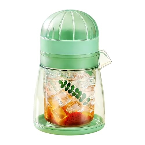 Exprimidor manual de frutas de 400 ml, vaso exprimidor manual de encimera; para limón, cítricos, naranja, mandarina, pera, cocina, hogar, camping, oficina, preparación de alimentos