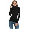 Womens-Long-Sleeve-Mock-Turtleneck-Stretch-Fitted-Underscrubs-Layer-Tee-Tops Womens Long Sleeve/Sleeveless Mock Turtleneck Stretch Fitted Underscrubs Layer Tee Tops (M, Black)