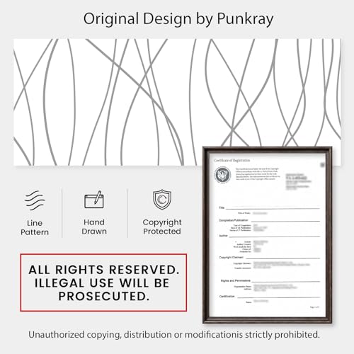 Punkray Grey and White Striped Polyester Shower Curtain for Bathroom with Hooks, Curtains 72 Inches Long, Weighted Hem, Waterproof Bath Accessories Hotel Style - Machine Washable by Punkray - Image 2