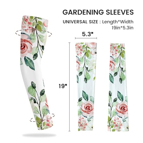 Image of YPHCDO Gardening Sleeves for Women Farm Sun Protection Thorn Proof Cooling Arm Sleeves to Cover Arms for Garden Sports