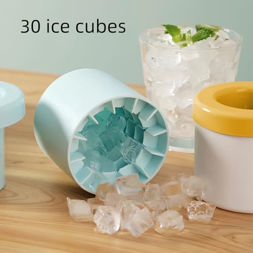 Bandeja de cubitos de hielo de silicona 3D azul miniatura 2