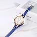 JewelryWe Reloj Cuarzo Analógico Mujer: Relojes Azul Redondos para Señora Correa de Cuero Fino Escala de Barra Estilo Punk Imagen de JewelryWe Reloj Cuarzo Analógico Mujer: Relojes Azul Redondos para Señora Correa de Cuero Fino Escala de Barra Estilo Punk