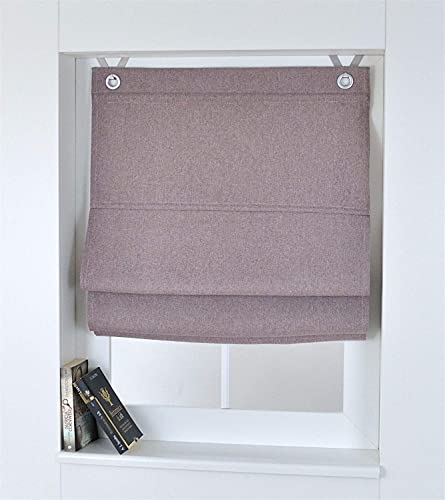 Raffrollo Ösenrollo Dimout braun ca. 60 x 130 cm