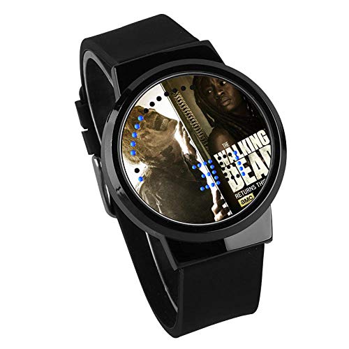 Film und Fernsehen The Walking Dead Series, Led Watch Wasserdichter Touchscreen Digital Light Watch Unisex Armbanduhr-schwarz