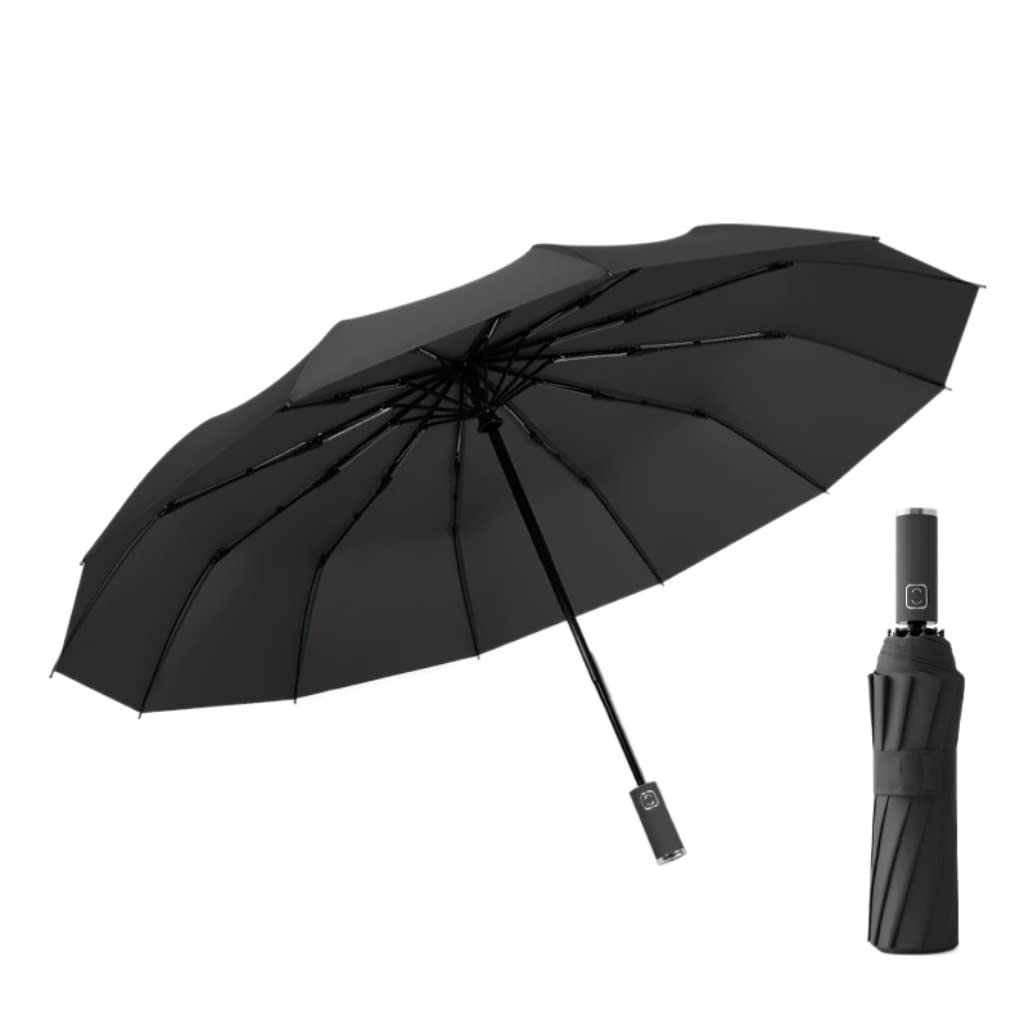 Paraguas Mujer Paraguas Plegable De Viaje Paraguas Automático Resistente Y Ligero Paraguas Portátil Compacto Paraguas Antiviento (Color : C)