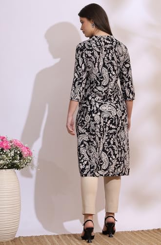Image of W for Woman Pink Bold Geometric Printed Pure Cotton Straight Kurta