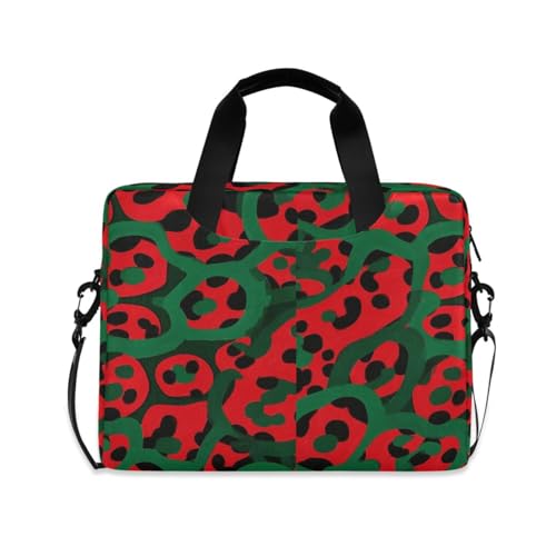 Funda para portátil 15.6 pulgadas con correa y asa rojo y verde miniatura 1