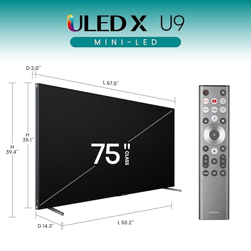 Hisense U9N 75-inch Mini‑LED 4K TV