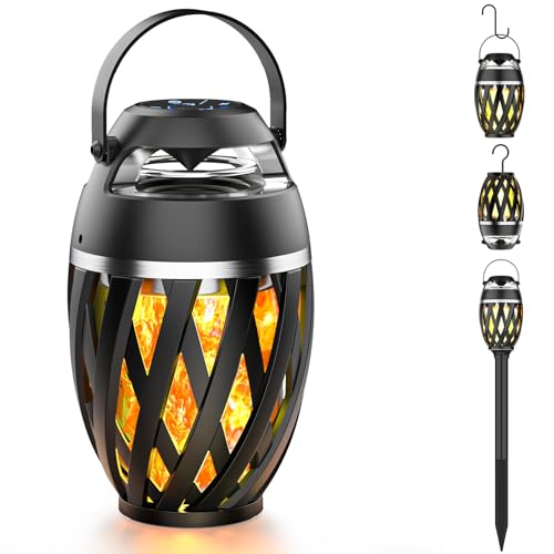 Xpoovv Waterproof Outdoor Bluetooth Speaker with LED Torch, Cool Birthday Gift for Him, Dad, Boyfriend, for Patio, Garden, Camping (1)
