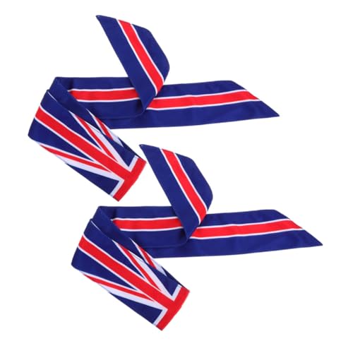 UKCOCO 2pcs Unido Bandas De Sudor para Hombres Y Mujeres Red Blue Athletic Athletic Diadema Sin Resbalón Bandana Scarfarf para Fitness Yoga Y Deportes