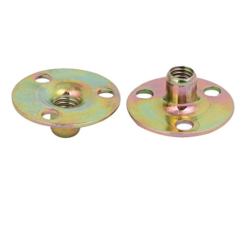 sourcing map 15 Stück M6x25x1,2mm 3-Loch T-Mutter Kohlenstoffstahl T-Mutter Montage Hardware Fitting Fastener durch Loch Flansch Einsatz Innengewinde