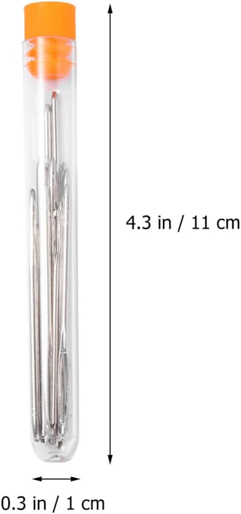 TIDTALEO 36pcs Hand Sewing Needle Set with Large Hole Design and Easy Threading Features, Metal Embroidery and Knitting Needles for Women, Includes Storage Bottle for Sewing and Knitting