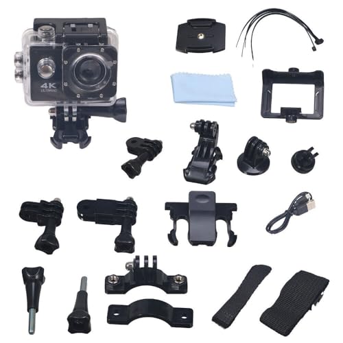 Image of ZoTronico 4K Action Camera 16mp [CR10 Model] with Accessories - WiFi, Memory Card Support, 170 Wide Angle, Vlogging & YouTube (4k UHD Camera, Multi Colour depending Upon availablity)