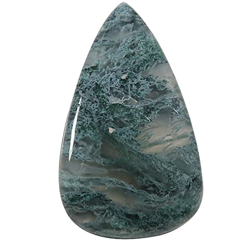 Agate mousse Qi32 de 33,75 carats, pierre naturelle pour création de bijoux et méditation