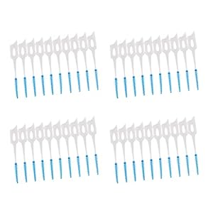 F Fityle 40 Stks Siliconen Interdentale Cleaners Borstels Tandenhulpmiddelen