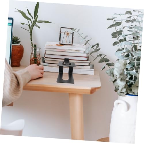 Support d'enceintes de bureau en métal robuste de qualité supérieure noir mat - 6