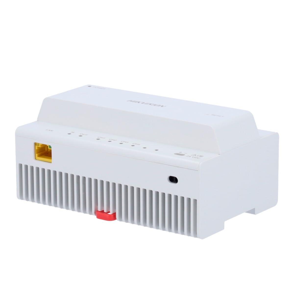 Convertitore di edifici - IP a 2 fili - 4 gruppi di 2 fili - TCP/IP con RJ45 - Alimenta dispositivi a 2 fili - Collegamento di hub in cascata