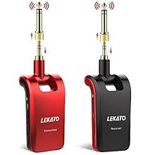 【Stereo & Mono Sound】 LEKATO WS60 wireless guitar system supports both mono and stereo musical instruments. Dual channel surround sound, suitable for electronic drum, guitar, bass, electronic organ and other electroacoustic musical instruments, so th...