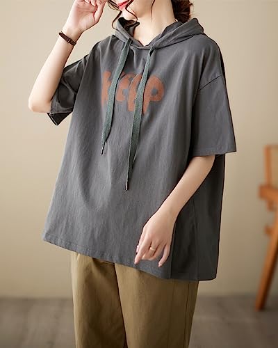Ellazhu Women's Oversized Hooded Sweatshirt