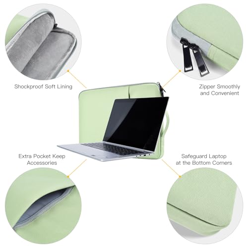 Image of Laptop Sleeve Case 17 17.3 Inch with Handle Computer Bag Carrying Case for HP Pavilion 17 / Envy 17 / Dell /IdeaPad ThinkPad /LG Gram /MSI /ASUS Acer, Green