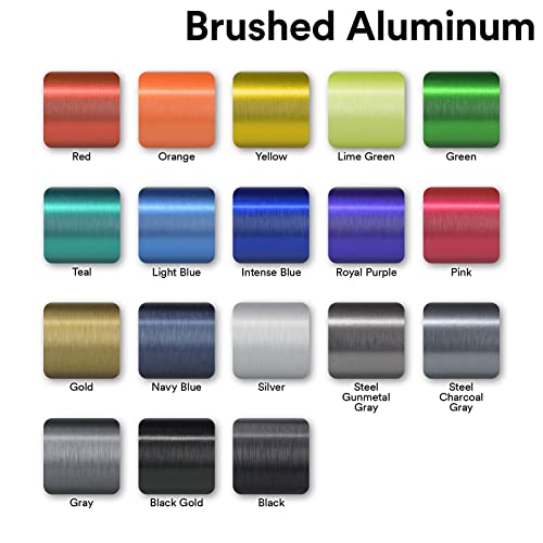 60"X360" (5Ftx30Ft) Steel Gunmetal Gray Brushed Aluminum Vinyl Wrap Diy Decal Car Auto Vehicle Motorcycle Air Release Bubble Free Self Adhesive Peel And Stick Free Tool Kit #TOP7